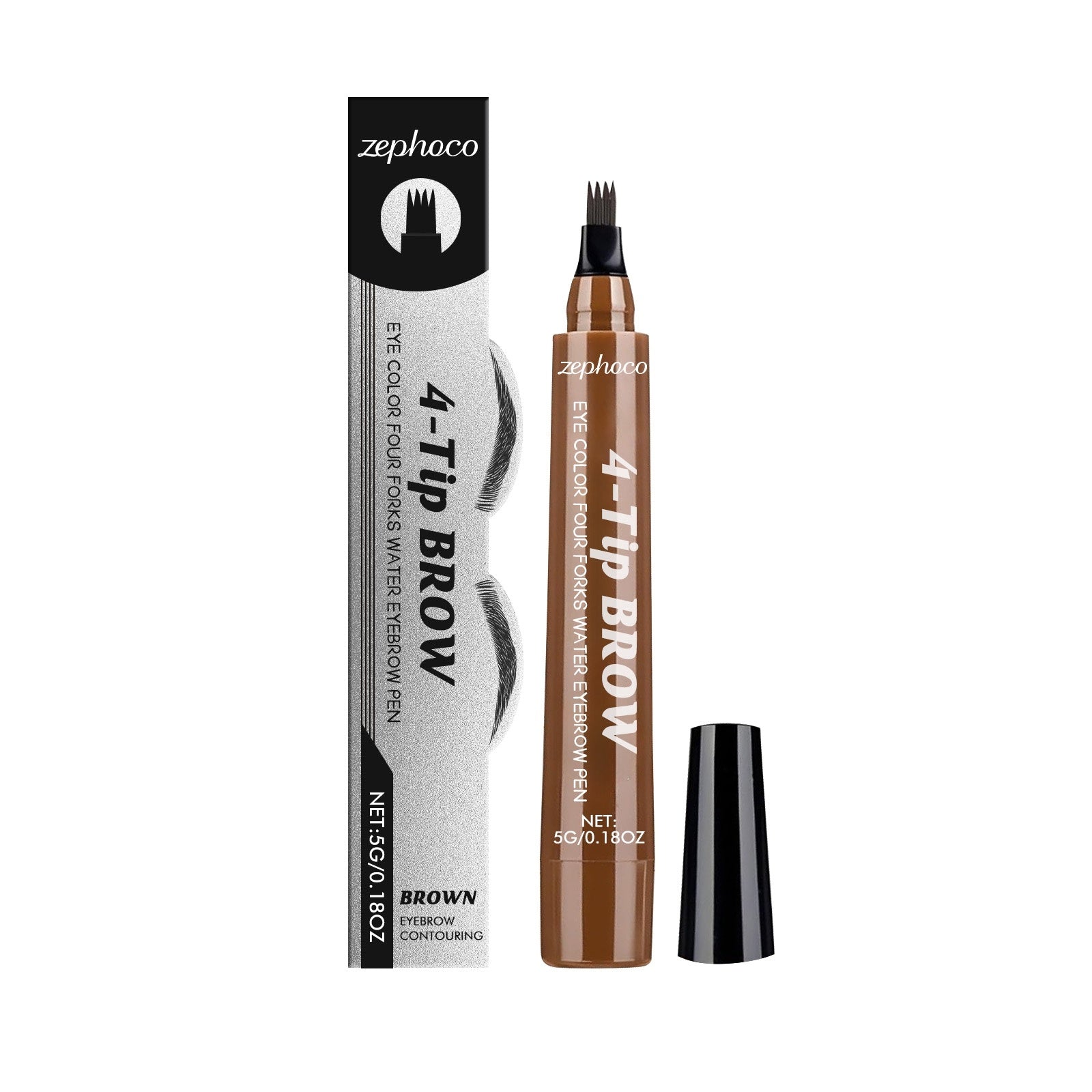 QUARTA | Liquid Brow Pencil (Quad Tip + Water-Based Formula)