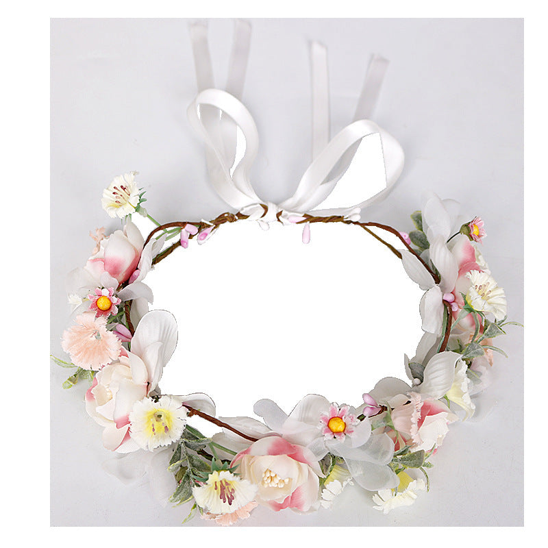 ELORA | Bridal Headband (Flowers + Bridal Charm)