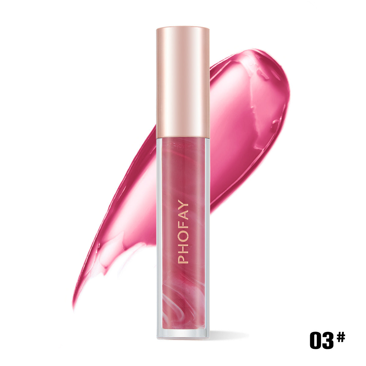 PHOFAY | Moisturizing Lip Gloss (Pink + Natural Shine)