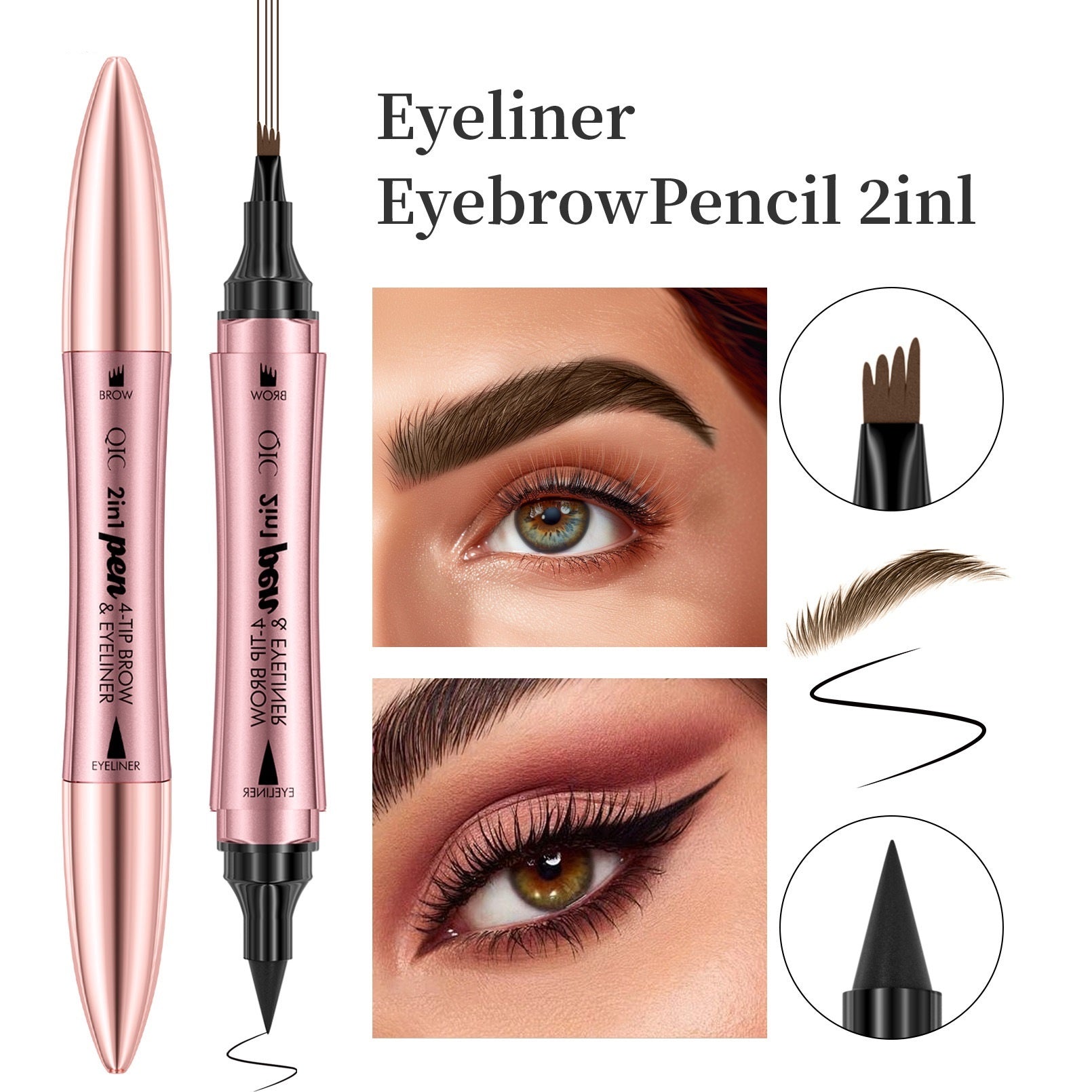DUALIS | 3D Dual Pencil (Eyebrows + Eyeliner)
